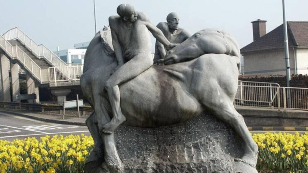 Riders and Horses sculpture